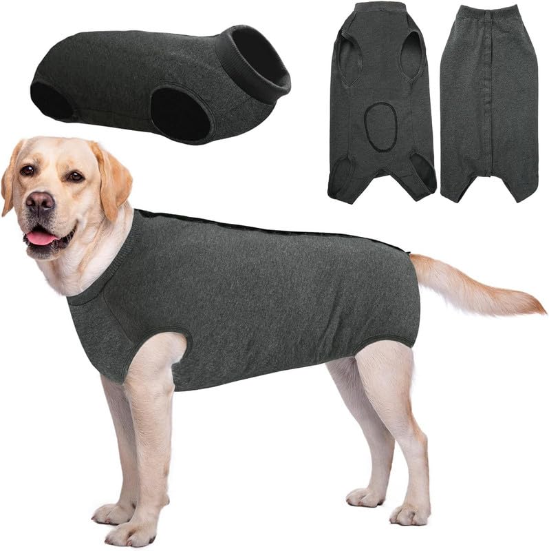 AURUZA Recovery Suit for Dogs Cats After Surgery, Dog Onesie for Surgery Recovery, Dog Surgery Recovery Suit Small Medium Large Dogs, Anti Licking Dog Surgical Suits Medium