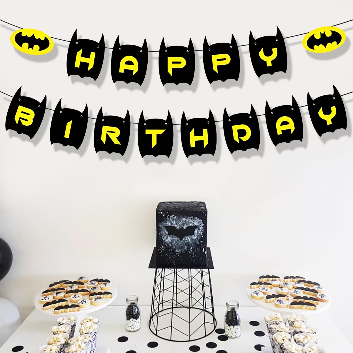 Batman Birthday Banner，Batman Birthday Party Suplies Decor