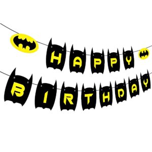 Batman Birthday Banner，Batman Birthday Party Suplies Decor