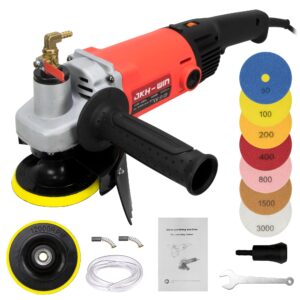 wet polisher,1400w/110v variable speed 4'' grinder machine, granite diamond polisher with pads concrete polisher stone polisher kit for tile,marble,granite,concrete,stones