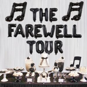 Wonmelody Music Bachelorette Party Decorations Farewell Tour Decor with the Farewell Tour Balloon Banner Music Note Balloon Retro Hip Hop Bachelorette Supplies for Rock and Roll Bridal Shower Wedding