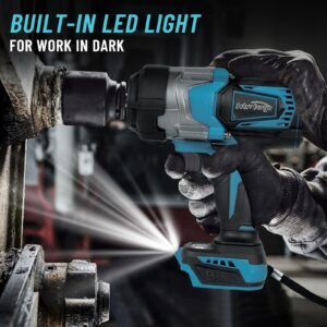 Cordless Impact Wrench 3/4 inch Up to 1500FT-LBS for Makita 18V Battery (No Battery), Electric Impact Gun Cordless with 4 Speed Modes, Battery Powered Impact Wrench for Roadside Assistance,RV