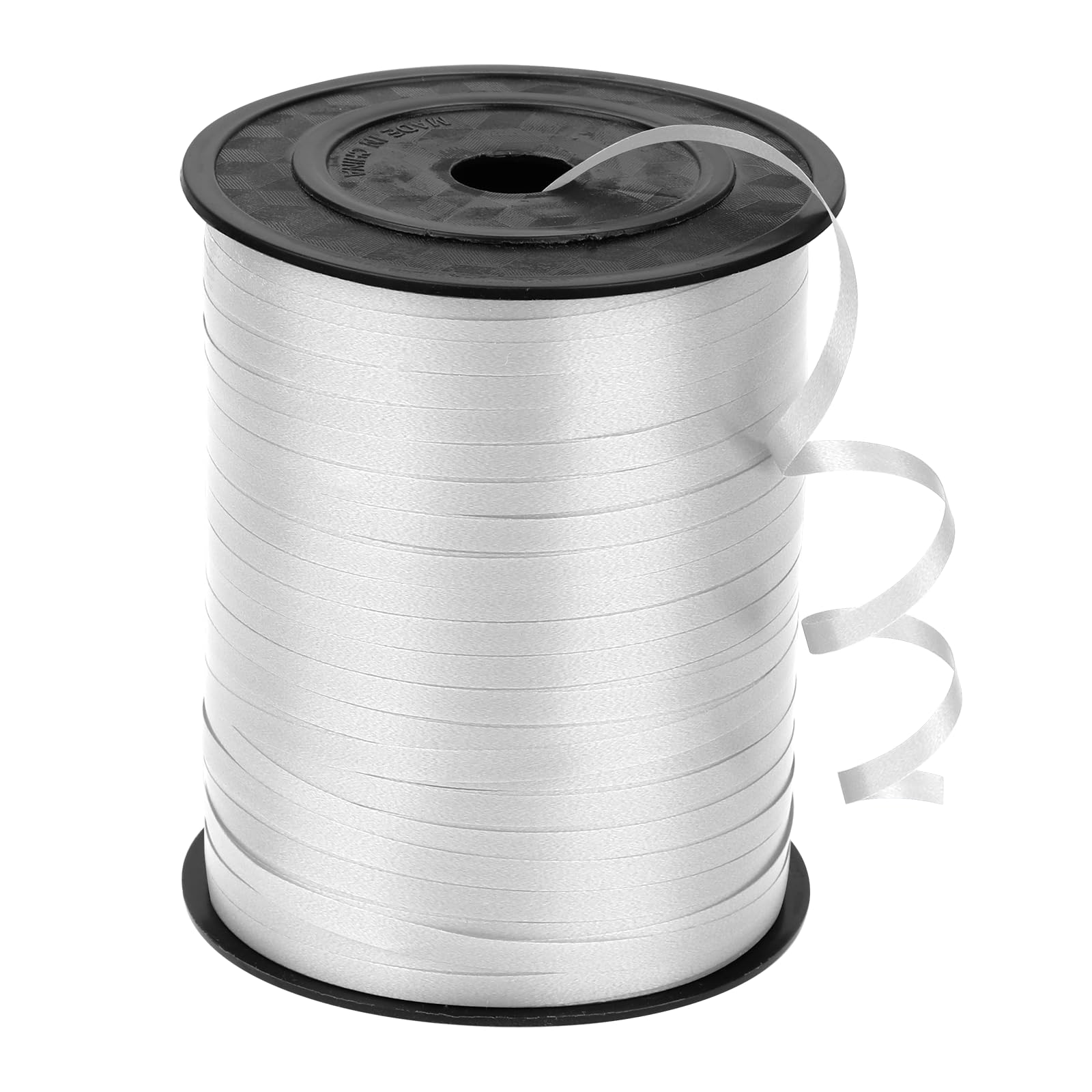 White Curling Ribbon Silk Balloon String Ribbon Decor Ribbons for Gift Wrapping Gift Wrap Ribbon Florist Flower Ribbon Thin Ribbon for Baby Shower Graduations Christmas Party Accessories(500 Yards)