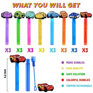 24 Piece Car Bubble Wand for Kids(8 Style),Cute Car Bubble Wand Great for Car Theme Birthday Party Supplies