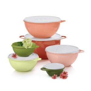 tupperware thatsa bowl collection 6 bowl food storage container set - dishwasher safe & bpa free - (6 bowls + 6 lids)