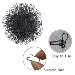 Erewa 500Pcs Black Bulb Pins 0.8" Gourd Safety Pin Metal Calabash Pins Clothing Tag Pins for Craft Project, Home Accessories