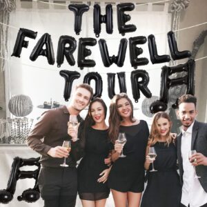 Wonmelody Music Bachelorette Party Decorations Farewell Tour Decor with the Farewell Tour Balloon Banner Music Note Balloon Retro Hip Hop Bachelorette Supplies for Rock and Roll Bridal Shower Wedding