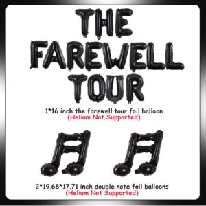 Wonmelody Music Bachelorette Party Decorations Farewell Tour Decor with the Farewell Tour Balloon Banner Music Note Balloon Retro Hip Hop Bachelorette Supplies for Rock and Roll Bridal Shower Wedding