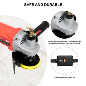 Wet Polisher,1400W/110V Variable Speed 4'' Grinder Machine, Granite Diamond Polisher With Pads Concrete Polisher Stone Polisher Kit for Tile,Marble,Granite,Concrete,Stones