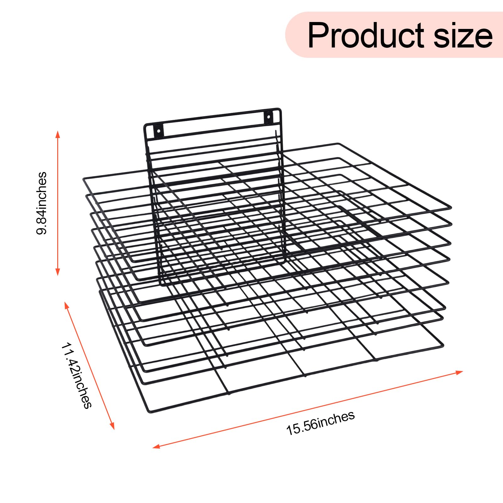 AshKiz Art Drying Rack, Small Hangable Paint Drying Rack, Wall Art Drying Rack with 8 Removable Shelves, Art Drying Rack with Screws for Classroom