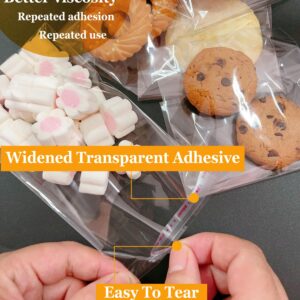 Cookie Bags 4x6 Inch,320 Pcs Clear Cellophane Bags for Packaging Cookies & Treats - Self-Sealing,Plastic Wrappers for Bakery Packaging and Gifts