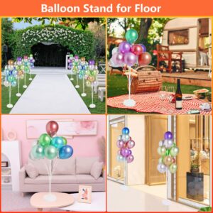 KATBUU 4 Sets of Balloon Stand Kit - 62in Balloon Stands with Base, Balloon Sticks, Decorations for Party Birthday Wedding Baby Shower Gender Reveal Graduation