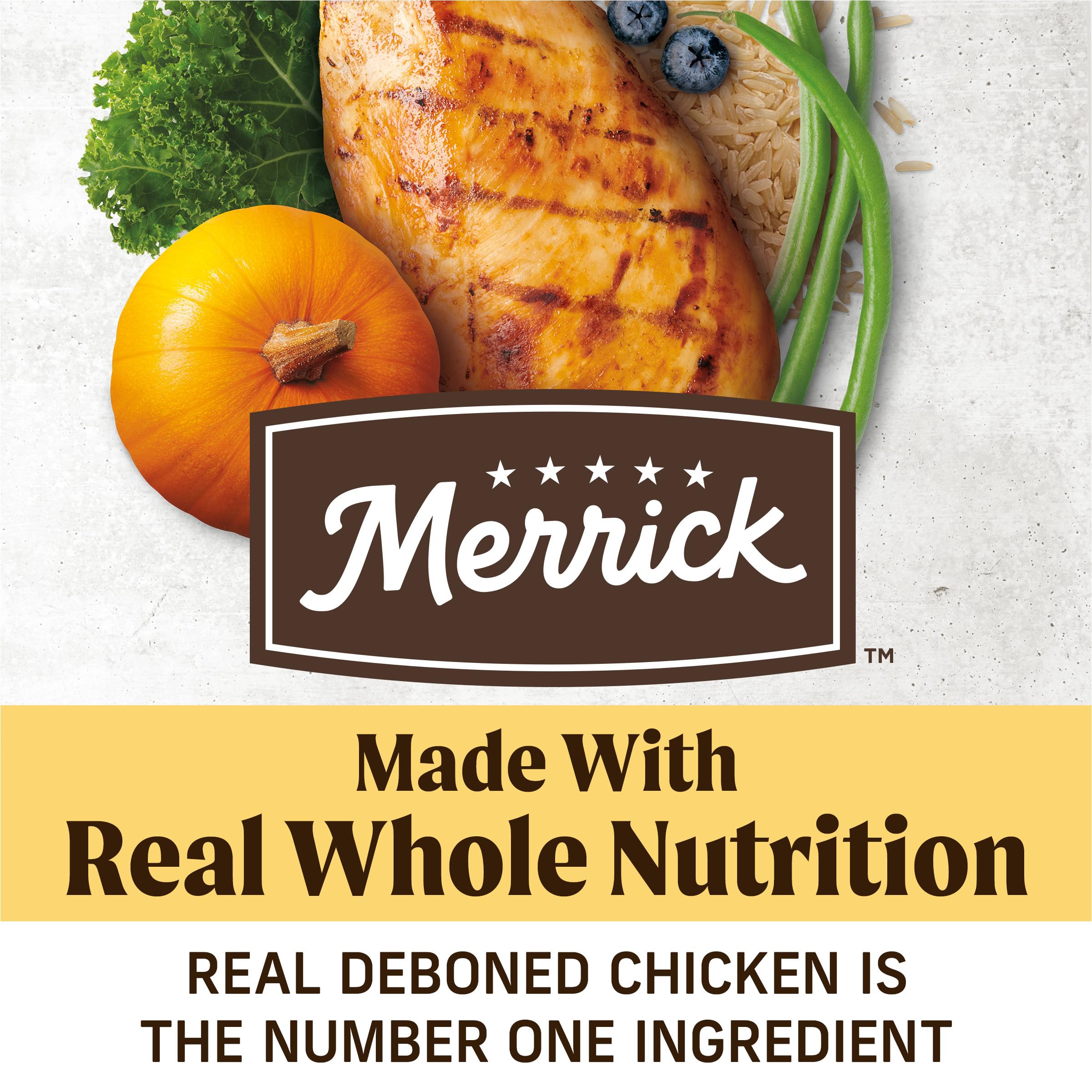 Merrick Immune Health Recipe, Healthy Grains Chicken Dry Dog Food with Freeze-Dried Clusters with Superfoods - 4 lb. Bag