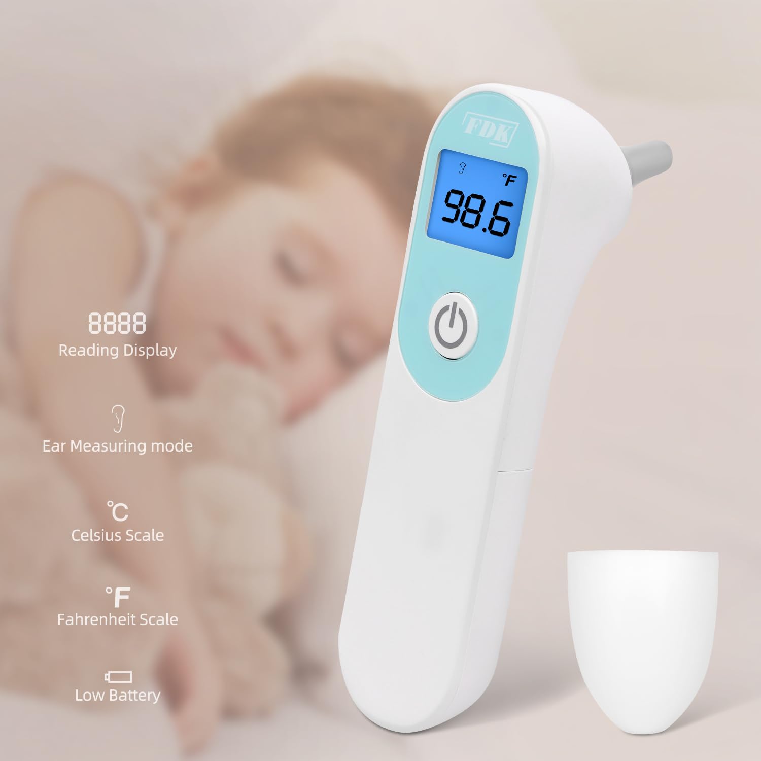 FDK Infrared Ear Thermometer-Accurate, Fast, and Easy to Use for Babies, Kids, and Adults