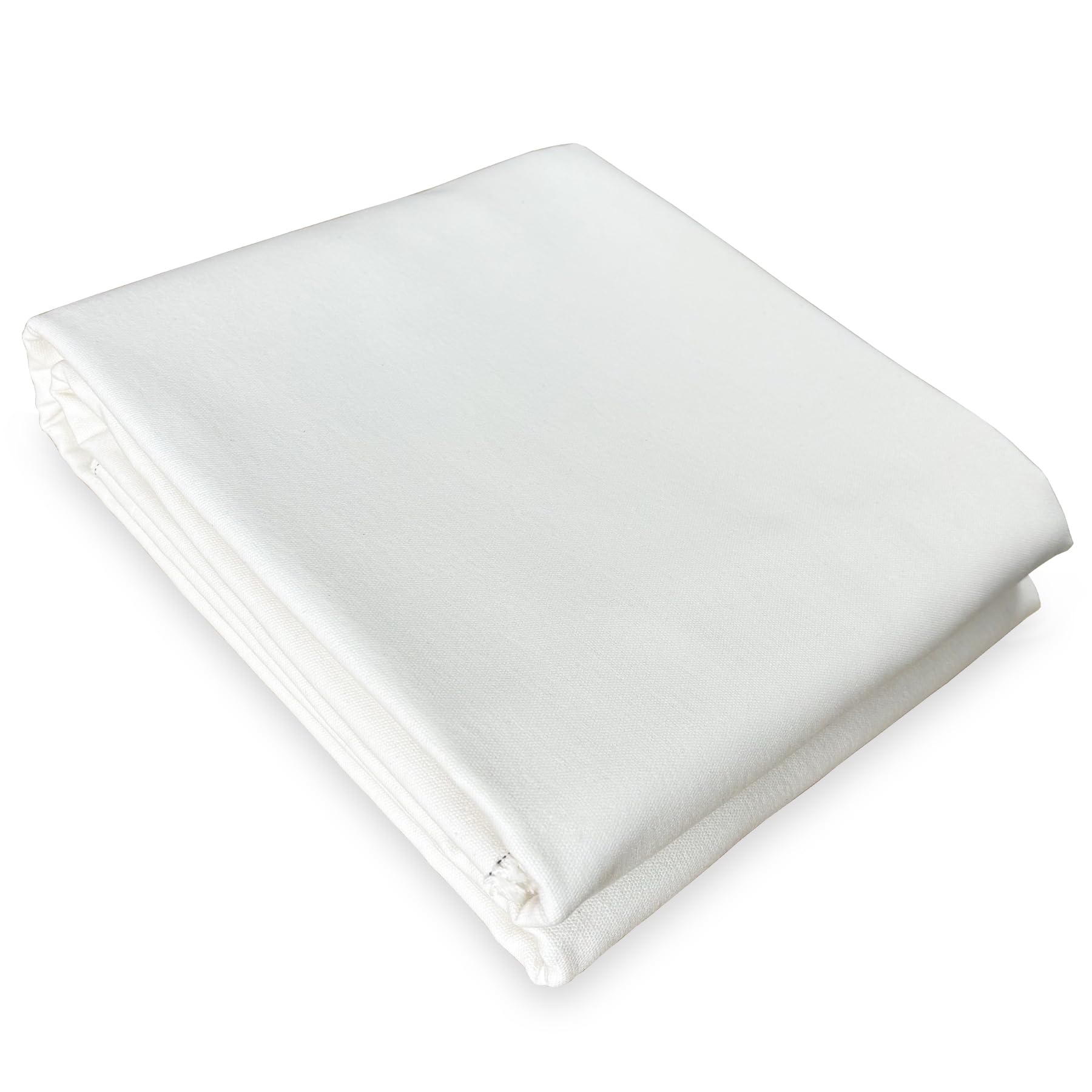 2 Yard White Heavy Duty Cotton Canvas Fabric 10.6 OZ Drop Cloth for Bag Painting Reupholstery