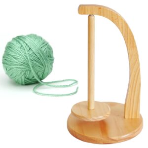 fqggj wrist yarn holder for crocheting,magnetic yarn ball holder, yarn storage organizer yarn spinner for crocheting,crochet gift for knitting lovers(light wood)