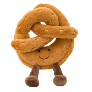 xshelley pretzel plush toast bread croissant plush toy,cute croissant bread stuffed animals pillow,funny soft food plushies toy for gifts for kids birthday (pretzel)