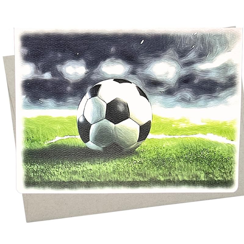 Whitman and Daughter Soccer Birthday Card (1 Premium Folded Card, Blank Inside, 5X7 Inch) cute soccer celebration card for all happy occasions, coach thank you, graduation - 764