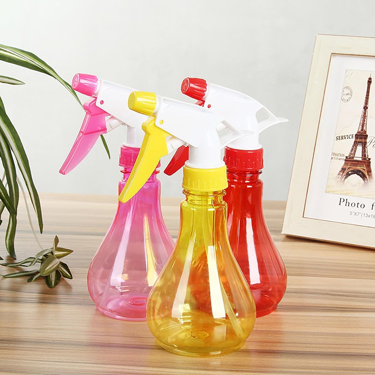 Pink Empty Spray Bottles, Plastic Watering the Flowers Water Spray Bottle for Salon Plants, Spray Bottles for Hair, Plants, Cleaning Solutions, Cooking, BBQ Refillable Containers