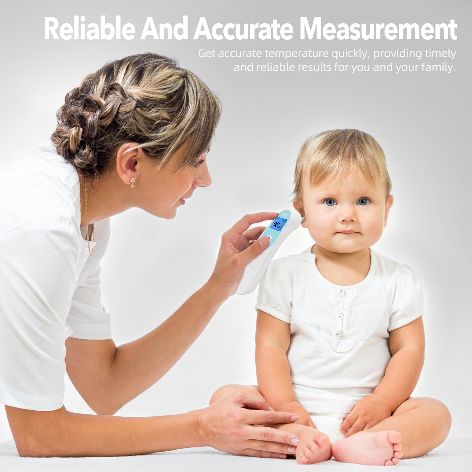 FDK Infrared Ear Thermometer-Accurate, Fast, and Easy to Use for Babies, Kids, and Adults