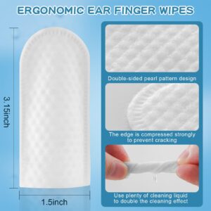 Dog Ear Finger Wipes,Pet Cleaning Ear Wipes for Dogs Cats,Natural Gently Removes Dirt&Odor,Soothes&Deodorizes-Relieve Ear Itching&Inflammation,Fresh Scent Easy Pet Ear Wipes (50)