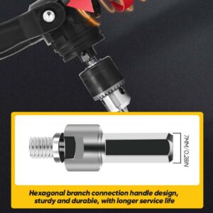 Vsfamlad Right Angle Drill Attachment, 90 Degree Drill Chuck, Durable Right Angle Adapter for Tight Spaces