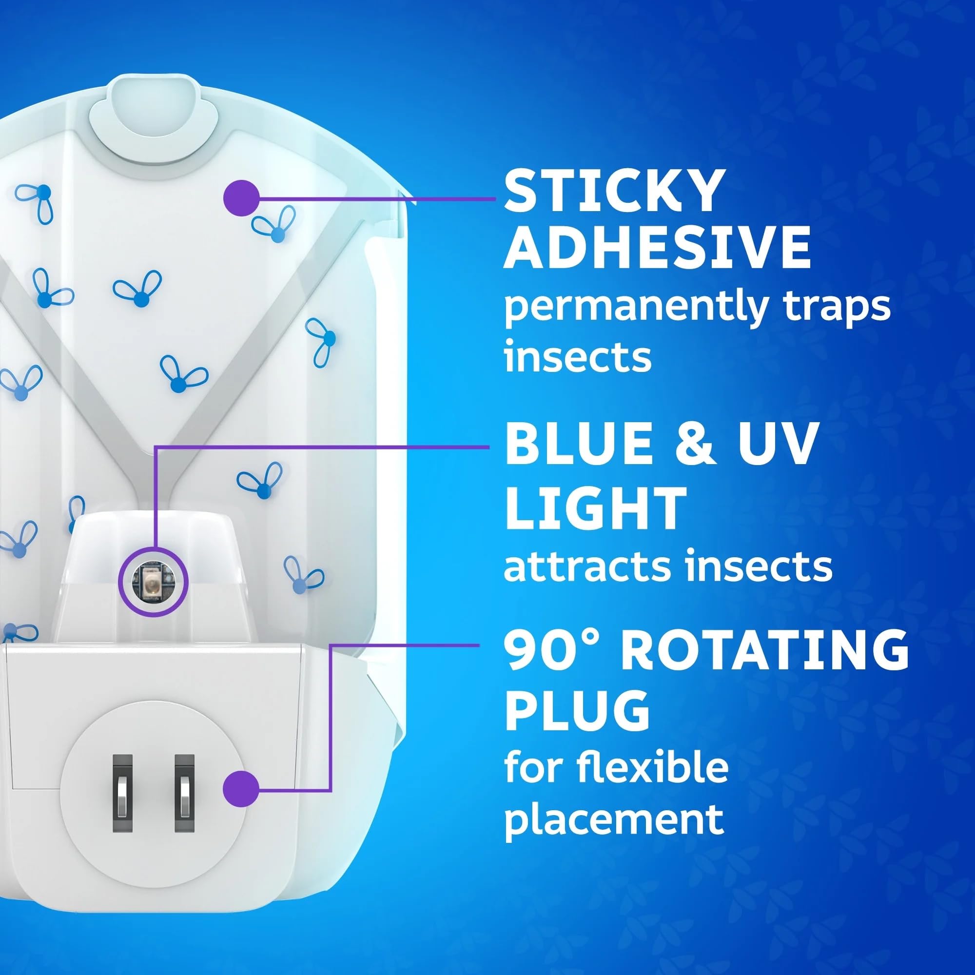 Zevo Flying Insect Trap, Fly Trap Captures Houseflies, Fruit Flies, and Gnats (2 Device & 6 Cartridge)