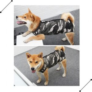 COZMAX Neutering Protection for Dogs - Recovery Shirt for Male Female Dog Cats Protects Wounds Recovery Suit for Dogs After Surgery - Dog Recovery Suit -Vu01,Greencamouflage-XS, X-Small