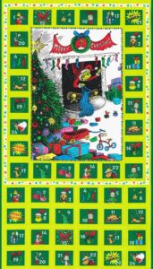 generic robert kaufman how the grinch stole christmas aded 22565 223 advent calendar 24"" panel fabric, mixed