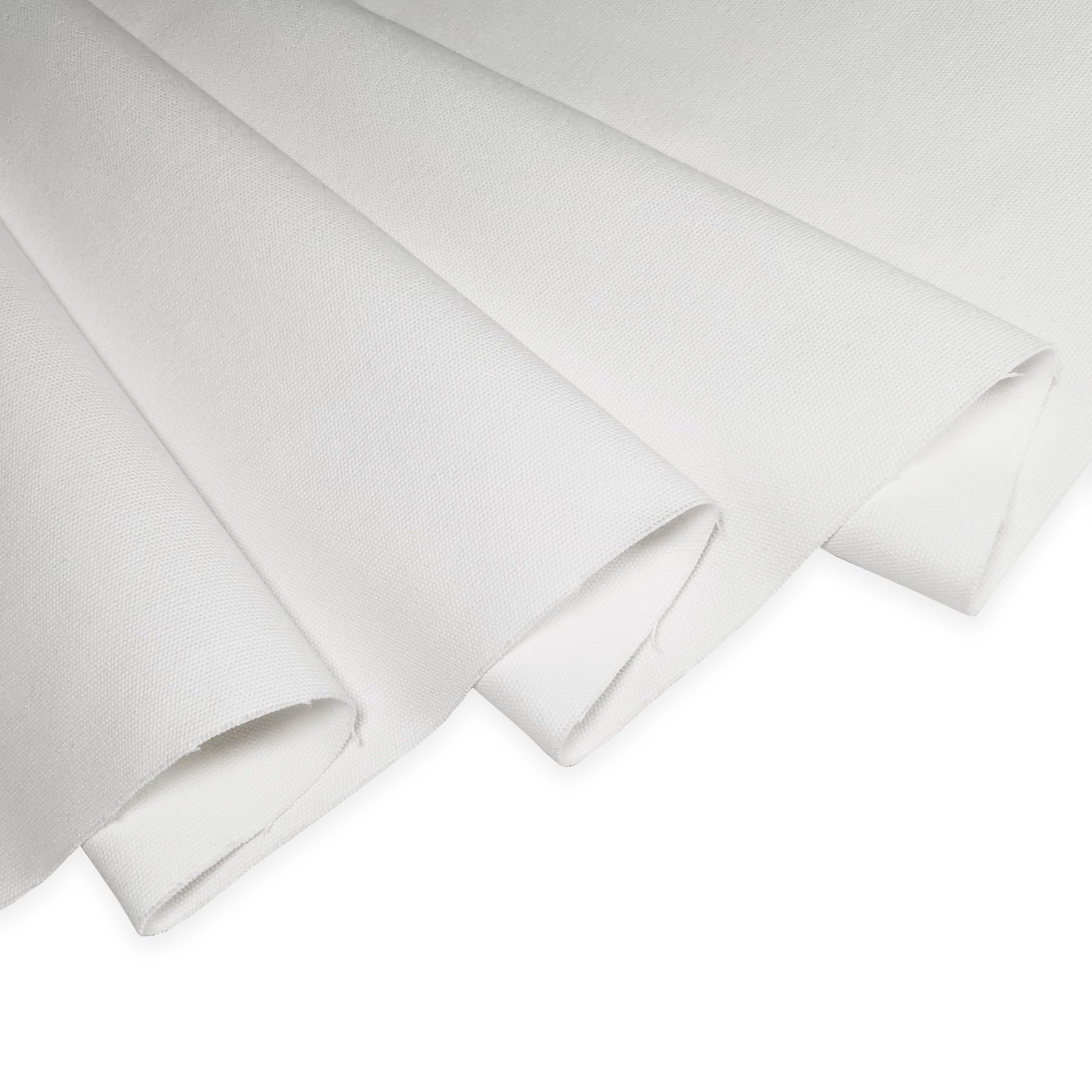 2 Yard White Heavy Duty Cotton Canvas Fabric 10.6 OZ Drop Cloth for Bag Painting Reupholstery