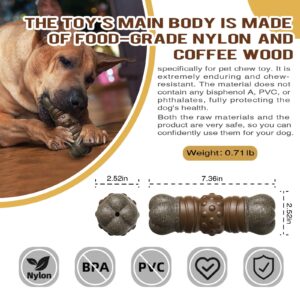 YIJISKY Ideal Chew Toy Great for Teeth Cleaning and Playtime，Dog Chew Toy for Aggressive Chewers Tough and Long-Lasting Toy for Large/Medium Dogs (Coffee)