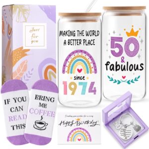 50th birthday gifts for her - best friends gifts for women-cool gifts for 50 year old woman-unique gift ideas for women over 50 happy birthday gift basket for her mom sister coworker daughter him