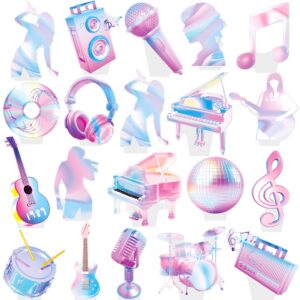 48pcs music singer party cupcake toppers singer birthday party decoration popular singer theme cupckae toppers for girls music singer birthday baby shower supplies