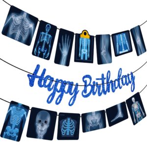 Radiology X Ray Birthday Party Decorations Blue Radiology Happy Birthday Banners Radiology X Ray Party Decorations for Radiologist Birthday Party X Ray Doctor Theme Baby Shower Supplies