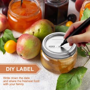 Canning Jar Lids With Rings For Mason Regular Mouth 24Pcs Regular Mouth Kerr Ball Jars Lids With Rings Good Sealing Performance Food Grade Material Kerr Mason Jars For Canning Food Fruits DIY Jam