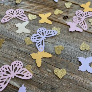 100PCS Butterfly Table Confetti,Butterfly Birthday Decorations for Bridal Shower Baby Shower Wedding Butterfly Party Decor