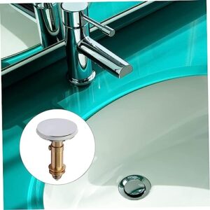 Peosaard Up Click Clack Plug Pop-up Stopper, Push Sink Drain for Kitchen Bathroom Sink Bath, Brass Chrome Plating, 38 mm, Bath Plug up