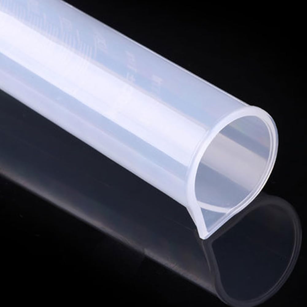 2 Pcs 100ml Plastic Measuring Cylinders Clear Graduated Cylinders Science Measuring Test Tubes Liquid Measuring Tools with Blue Graduation Lines