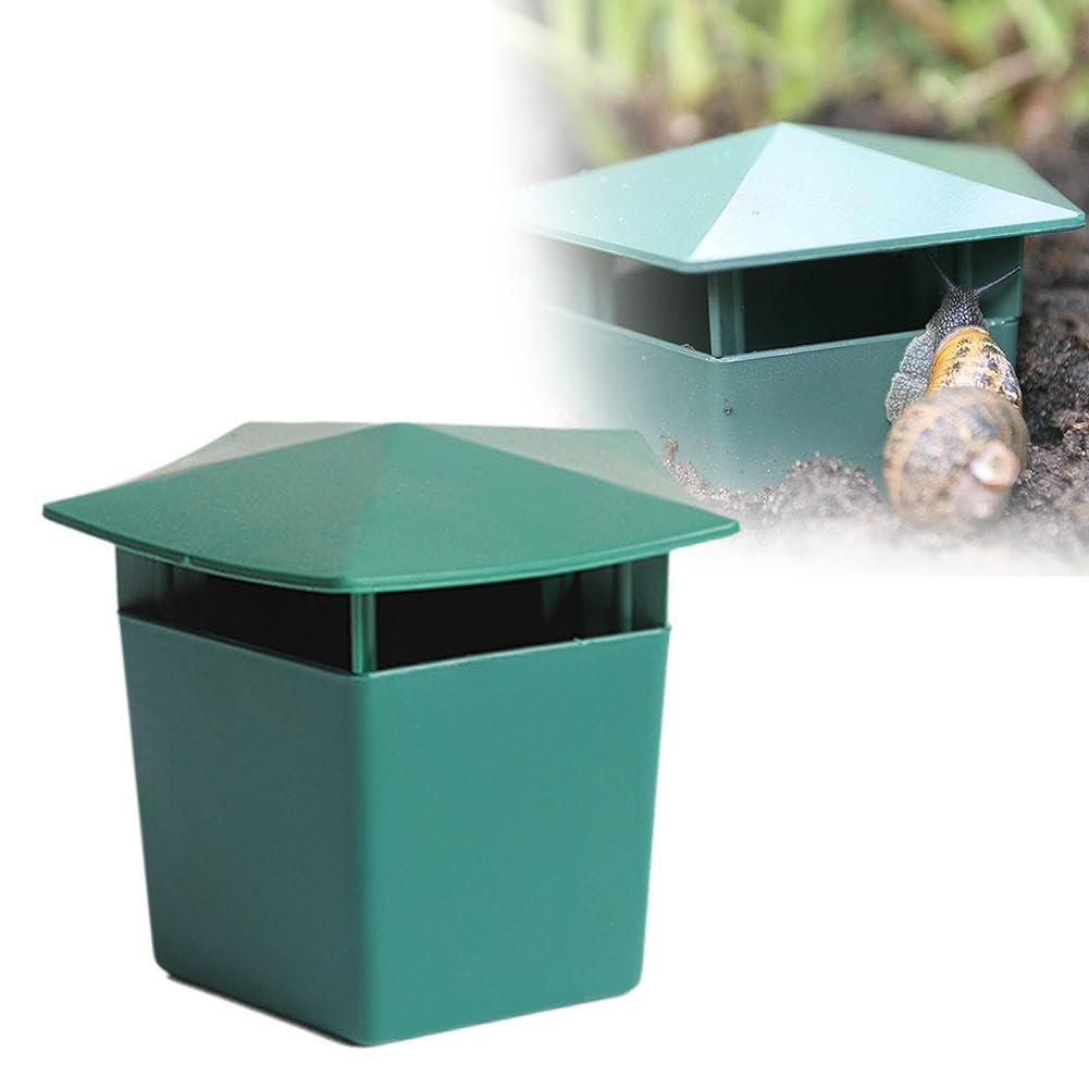 Slug Plastic Box,Slug 𝐓𝐫𝐚𝐩𝐬 for Garden, Beer Slug & Snail 𝐓𝐫𝐚𝐩𝐬 Friendly to Catch Snails 𝐂𝐚𝐭𝐜𝐡𝐞𝐫,Reusable Plastic Slug Beer 𝐓𝐫𝐚𝐩𝐬 for Garden,Snail 𝐓𝐫𝐚𝐩𝐩𝐞𝐫 Slug House 8pcs