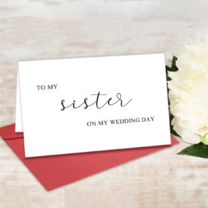 Bablira To My Sister On my Wedding Day Card, sister wedding card, Bridesmaid Gifts for sister, Thank You Card