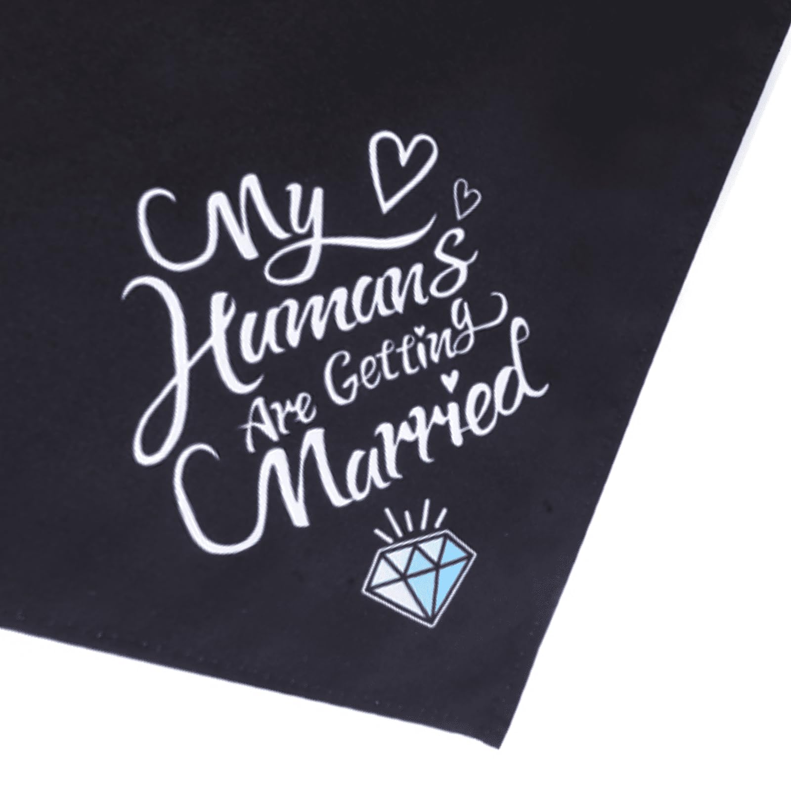 Engagement Gifts, My Humans are Getting Married She Said Yes Dog Bandana Samll, Engagement Party Decorations, Wedding Photo Prop, Pet Scarf Engagement Announcement, Bride Accessories(White Black)