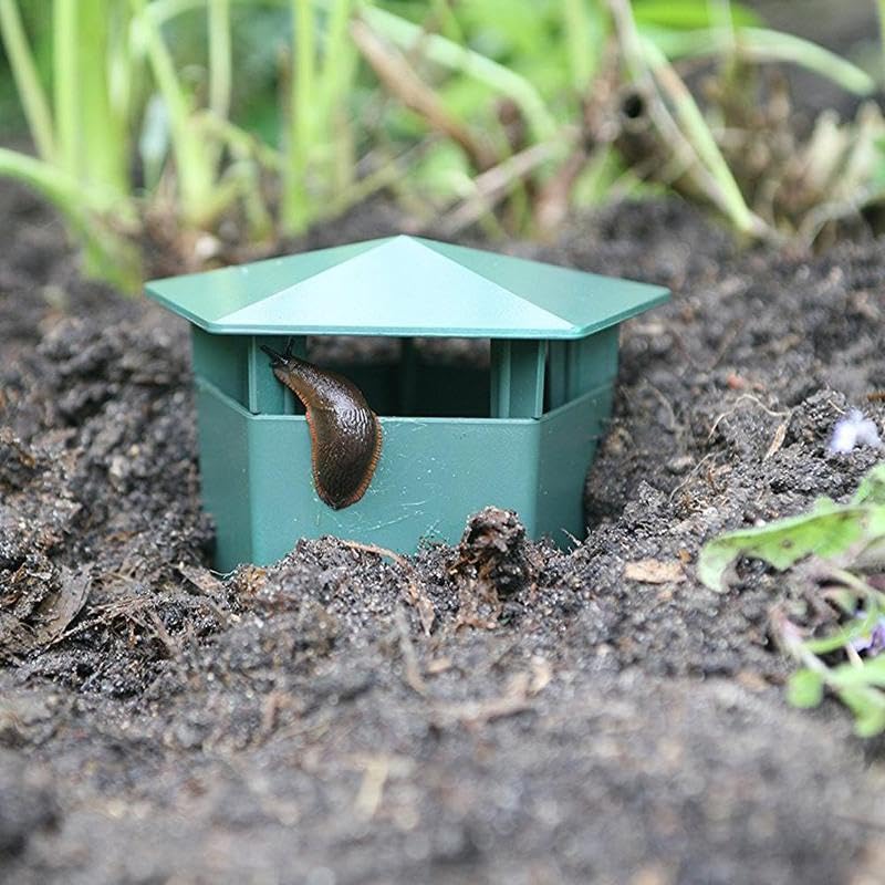 Slug Plastic Box,Slug 𝐓𝐫𝐚𝐩𝐬 for Garden, Beer Slug & Snail 𝐓𝐫𝐚𝐩𝐬 Friendly to Catch Snails 𝐂𝐚𝐭𝐜𝐡𝐞𝐫,Reusable Plastic Slug Beer 𝐓𝐫𝐚𝐩𝐬 for Garden,Snail 𝐓𝐫𝐚𝐩𝐩𝐞𝐫 Slug House 8pcs