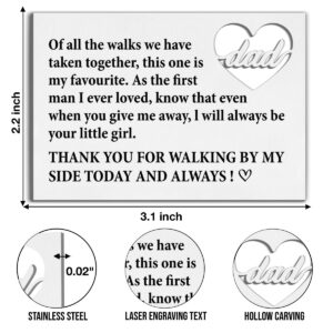 UPNEGE Gift for Father of the Bride, Wedding Gift for Dad Engraved Wallet Insert Card