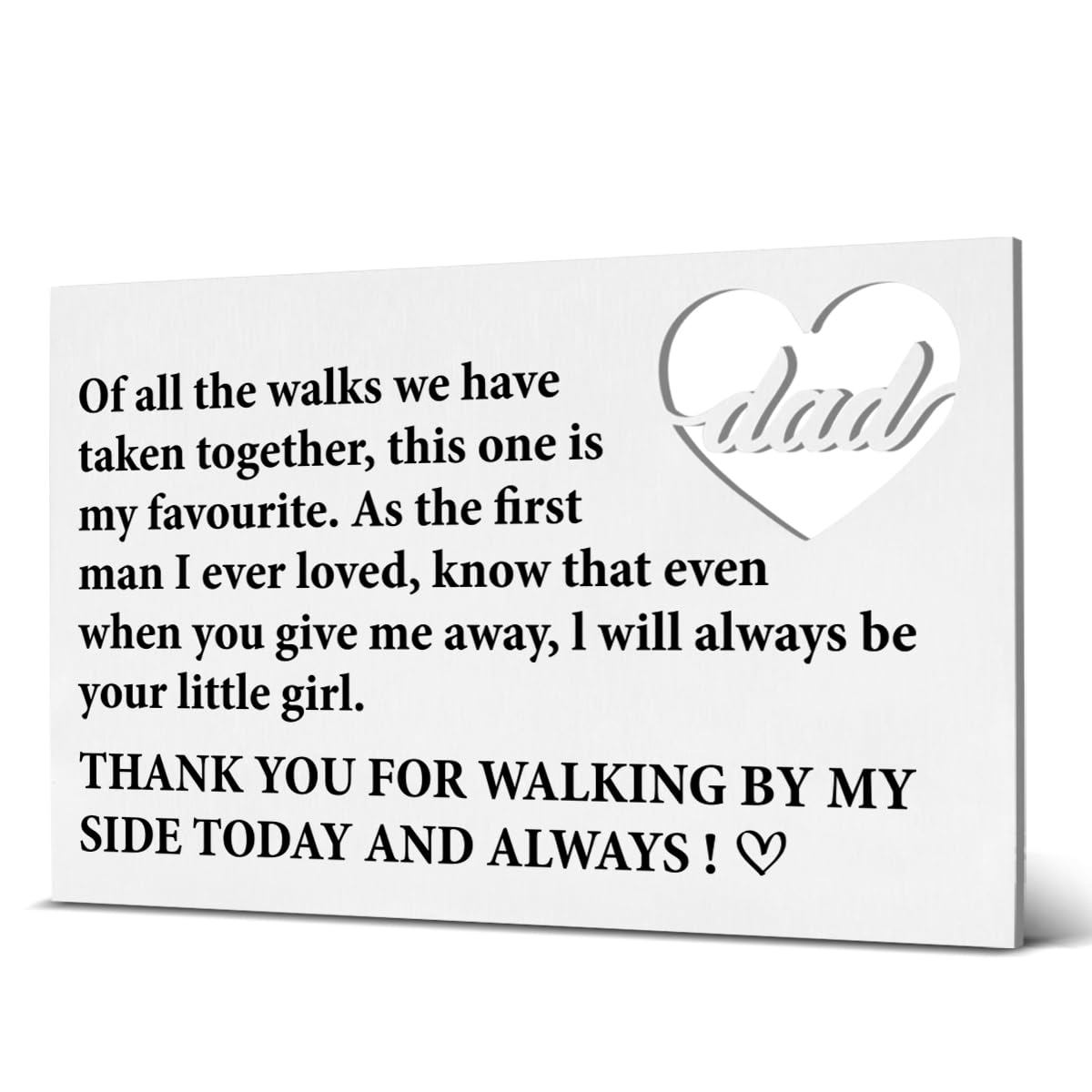 UPNEGE Gift for Father of the Bride, Wedding Gift for Dad Engraved Wallet Insert Card