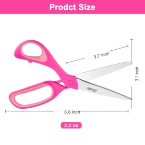 Zicolu Left Handed Scissors Set of 2 Pack, 8.5" Left-Handed Teen Scissors for Ages 15+ -, Lefty Scissors for Arts & Crafts, Office, Sewing fabric, Back to School Supplies, Purple