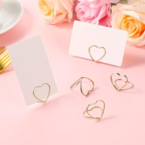 Tucnoeu 30Pcs Photo Holders for Tables Gold Heart Table Number Holder Perfect for Centerpieces, Wedding Receptions, Parties, Birthdays