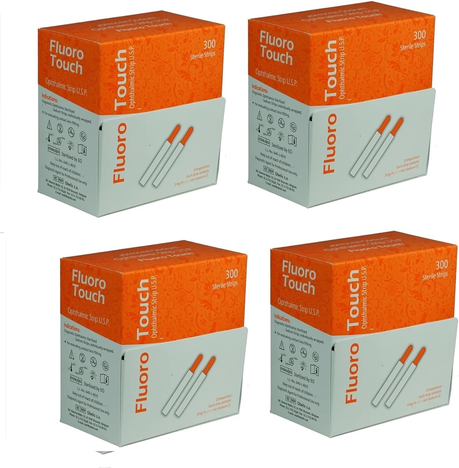 Ophthalmic Fluoro Touch Strips - Pack of 1200 Strips