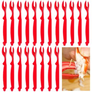 20pcs crab legs crackers, crackers picks tools crab crackers and tools for lobster crab crayfish, easy opener shellfish picks knife, seafood tools, red