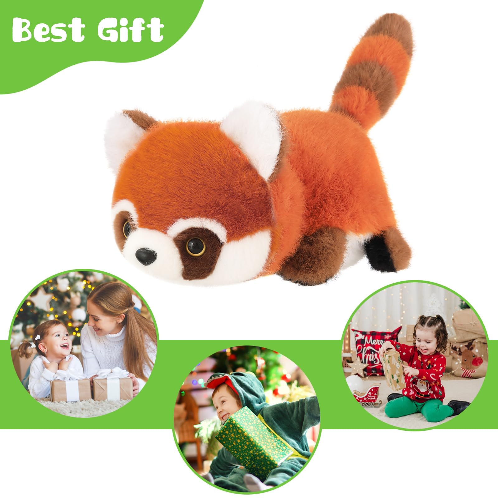 COKEYIOG Red Panda and Panda Stuffed Animal,2 in 1 Panda Plush 8.7in Cute Sensory Fidget Stuffed Animals Soft Red Panda Pillow Toy for Kids Adults Girls Boys