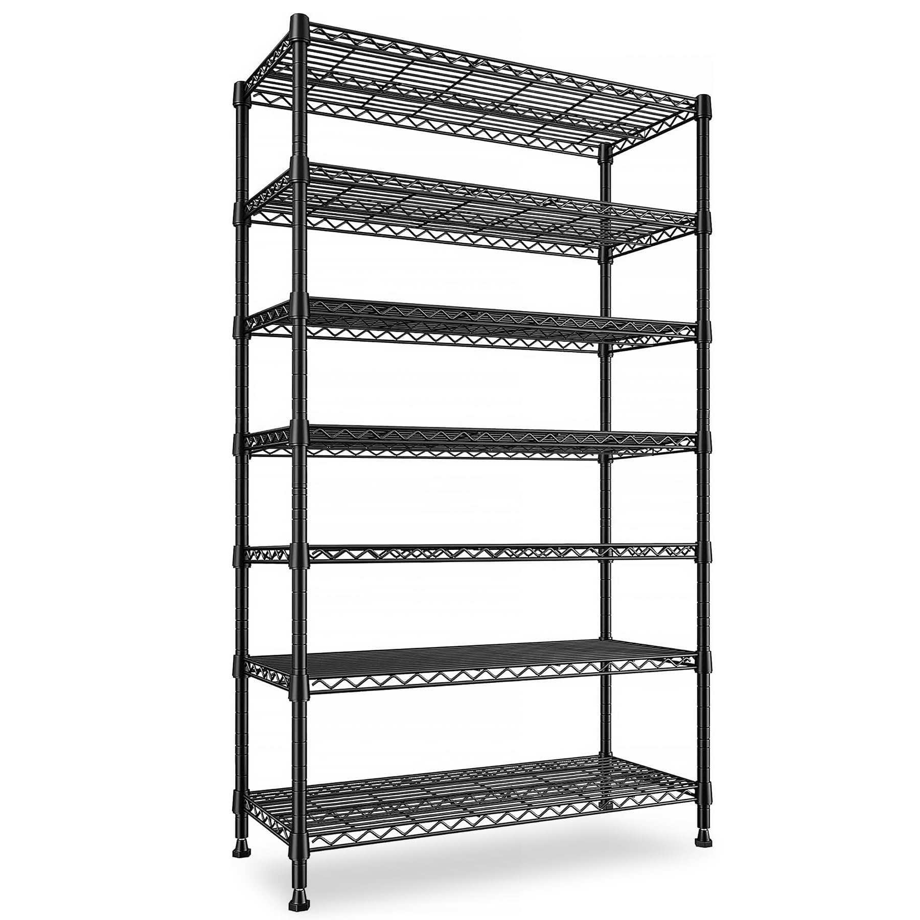 BVBOX Storage Shelves 7 Tier Wire Shelving Unit 2800LBS Metal Shelves , Heavy Duty Garage Storage , Adjustable Metal Shelving for Pantry Shelves Kitchen Garage Steel Shelving, 44.09"L*16.92"W*78.74"H